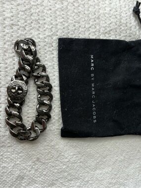 Marc by Marc Jacobs Gunmetal Black Chunky Chain Bracelet